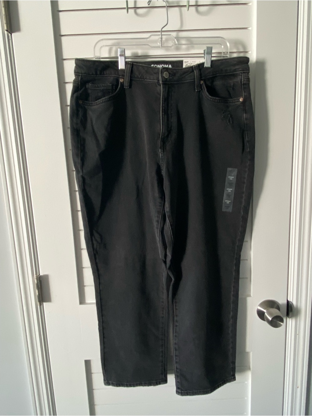 Sonoma Vintage Style Jeans Black High Rise Straight Leg New Size 16S